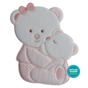 Iron-on Patch - Pink Teddy Bear Hugs